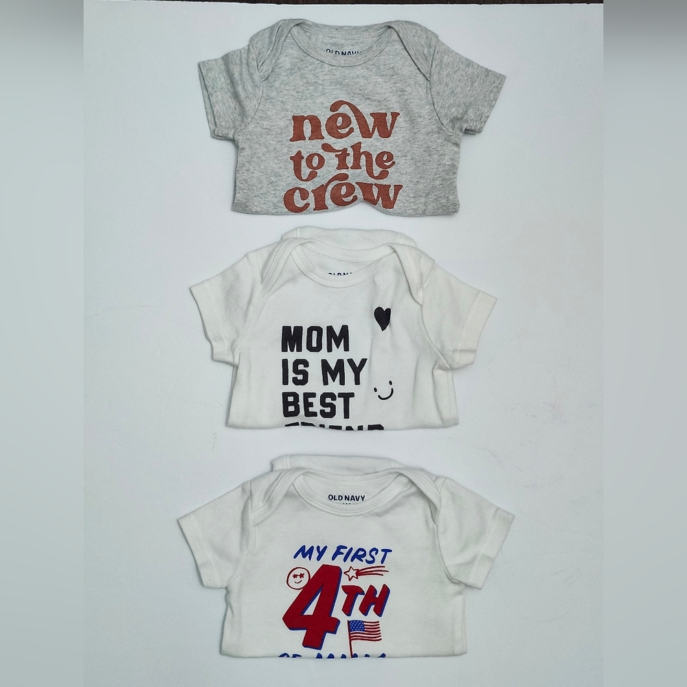 Old Navy Kids Graphic T-Shirts - Gray and White